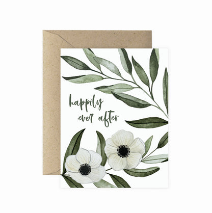 Happily Ever After Anemone Greeting Card | Wedding