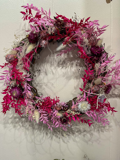 Vday Inspired Dried Wreath- Designers Choice