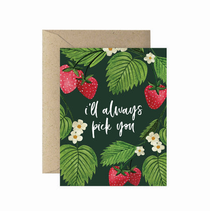 Pick You Greeting Card | Valentine's Love Friendship