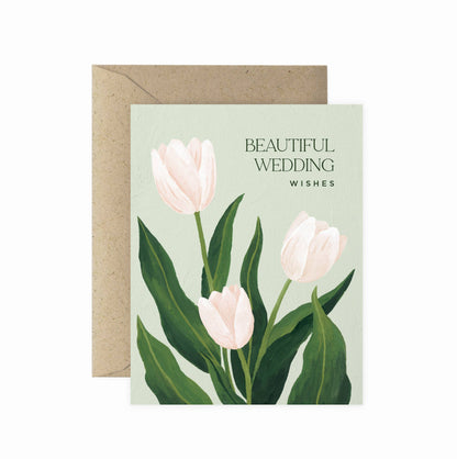 Tulips Wedding Wishes Greeting Card | Congratulations